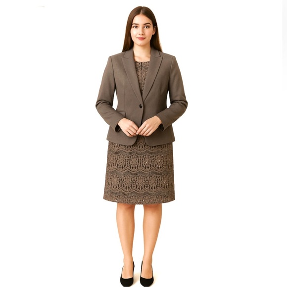 Vintage-Inspired Jessica Howard Sequin Lace Cocktail Dress – Size 10 (Medium) - Picture 15 of 16